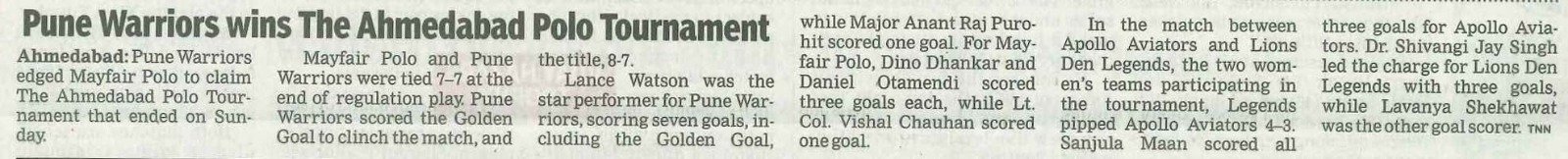 Gujarat Polo Club - Ahmedabad Mirror