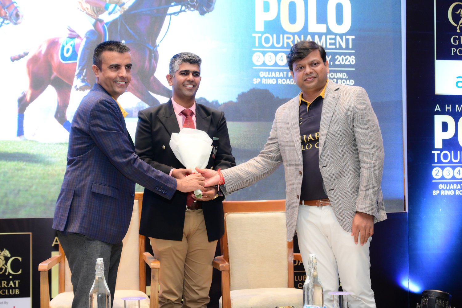 GPCF Directors welcome Major Anant Rajpurohit, representative of the Indian Polo Association. - Gujarat Polo Club Season 1