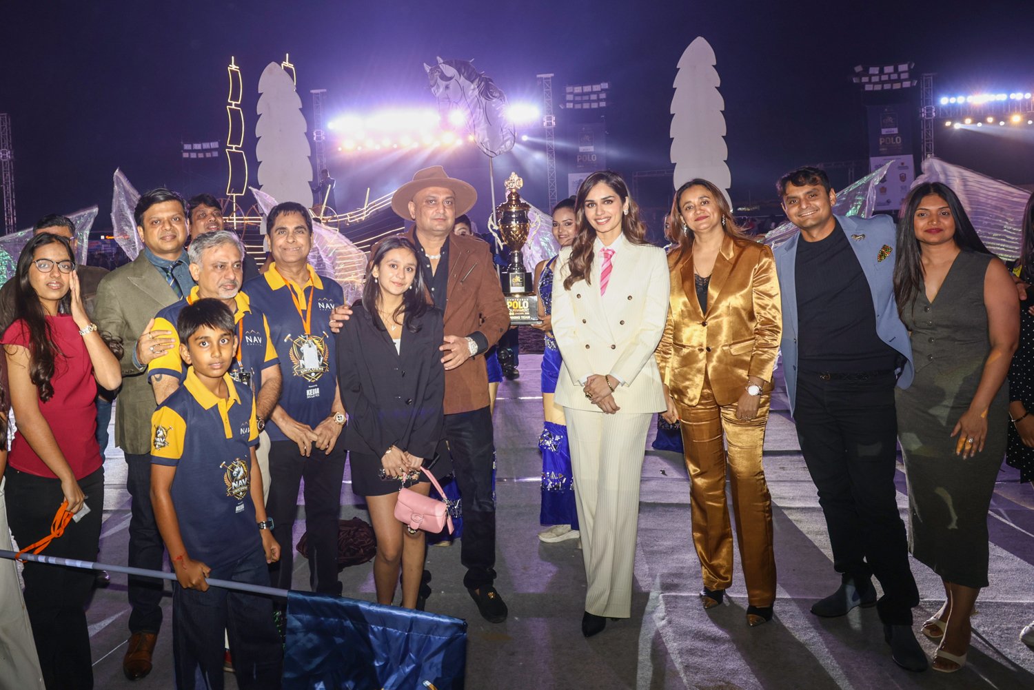 Ms. Manushi Chhillar with Team Owners - Gujarat Polo Club Season 1